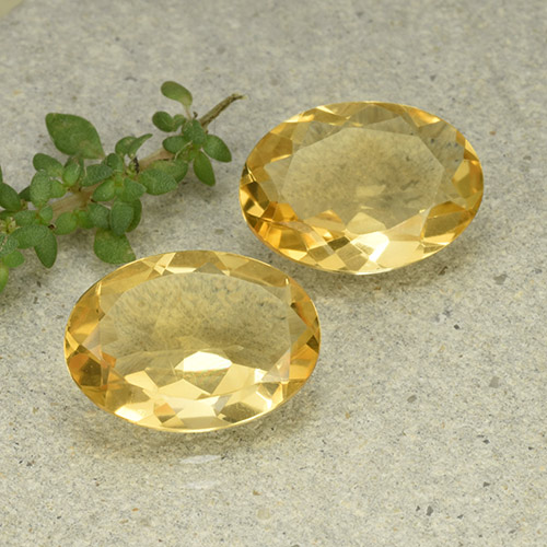 8.06天然金色黄水晶，椭圆形切割，14×10.1毫米，VVS-VS