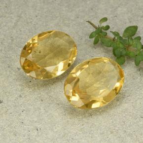 8.06天然金色黄水晶，椭圆形切割，14×10.1毫米，VVS-VS