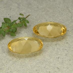 8.06天然金色黄水晶，椭圆形切割，14×10.1毫米，VVS-VS