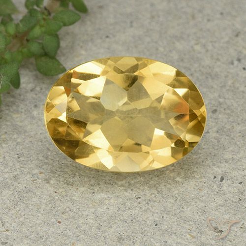 5.38ct 天然 金橙色 黄水晶, 椭圆形, VVS-VS
