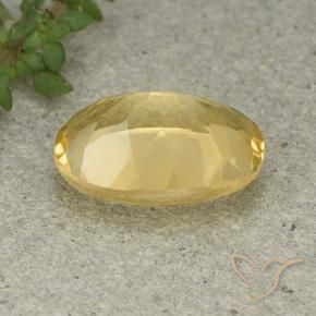 5.38克拉天然黄水晶，椭圆形，VVS-VS