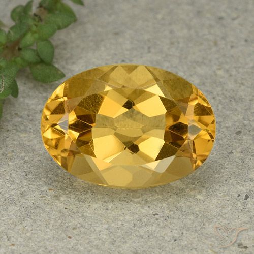 5.30ct 天然 中金 黄水晶, 椭圆形, VVS-VS