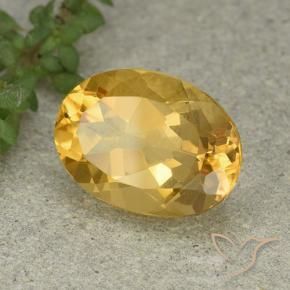 5.30克拉天然黄水晶，椭圆形，VVS-VS