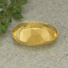 4.93克拉天然黄水晶，椭圆形，VVS-VS