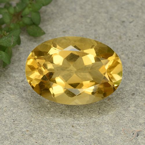 5.59ct 天然 中金 黄水晶, 椭圆形, VVS-VS