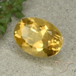 5.59克拉天然黄水晶，椭圆形，VVS-VS