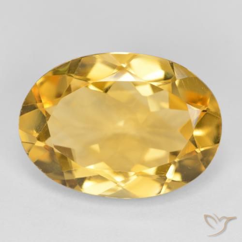 4.63ct 天然 中金 黄水晶, 椭圆形, VVS-VS