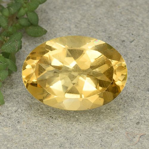 5.41ct 天然 金橙色 黄水晶, 椭圆形, VVS-VS