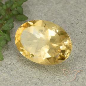5.41克拉天然黄水晶，椭圆形，VVS-VS