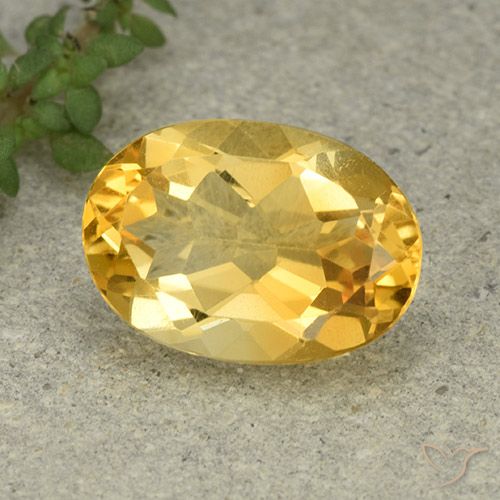 5.04ct 天然 中金 黄水晶, 椭圆形, VVS-VS