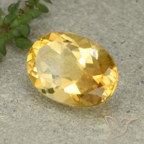 5.04克拉天然黄水晶，椭圆形，VVS-VS