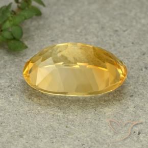 5.04克拉天然黄水晶，椭圆形，VVS-VS