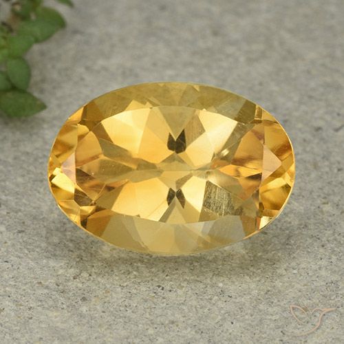 5.77ct 天然 中金 黄水晶, 椭圆形, VVS-VS