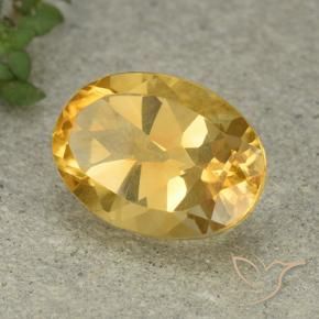 5.77克拉天然黄水晶，椭圆形，VVS-VS
