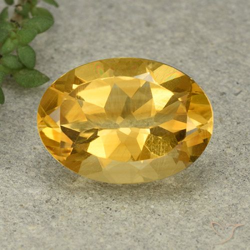 5.20ct 天然 金橙色 黄水晶, 椭圆形, VVS-VS