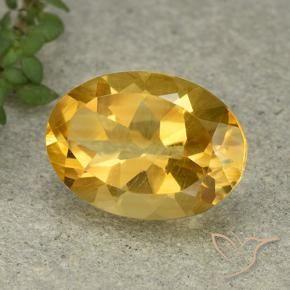 5.20克拉天然黄水晶，椭圆形，VVS-VS