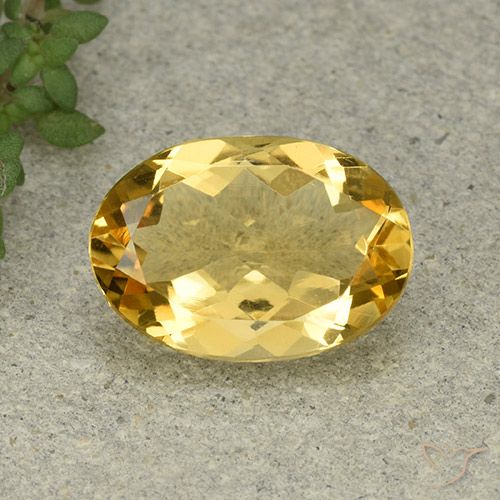 4.52ct 天然 中浅金色 黄水晶, 椭圆形, VVS-VS