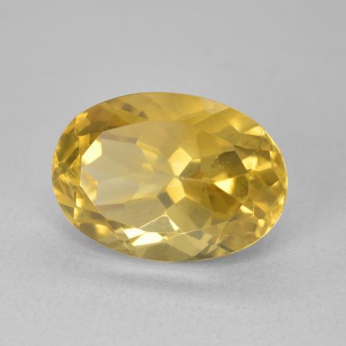 6.48克拉天然黄水晶，椭圆形，VVS-VS