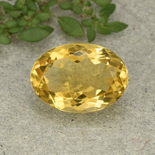 5.49ct 天然 金橙色 黄水晶, 椭圆形, VVS-VS