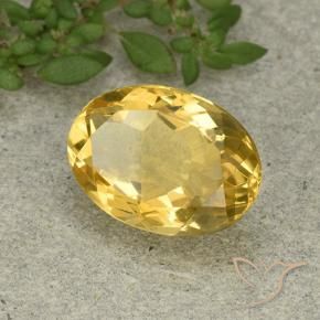 5.49克拉天然黄水晶，椭圆形，VVS-VS