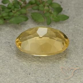 5.49克拉天然黄水晶，椭圆形，VVS-VS
