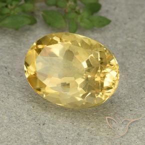 6.07克拉天然黄水晶，椭圆形，VVS-VS