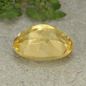6.07克拉天然黄水晶，椭圆形，VVS-VS