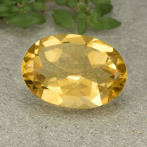 5.25ct 天然 中金 黄水晶, 椭圆形, VVS-VS