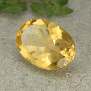 5.25克拉天然黄水晶，椭圆形，VVS-VS