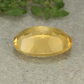 5.25克拉天然黄水晶，椭圆形，VVS-VS
