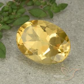 5.74克拉天然黄水晶，椭圆形，VVS-VS