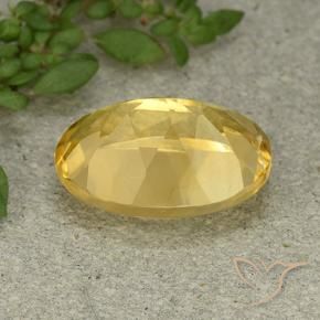 5.74克拉天然黄水晶，椭圆形，VVS-VS