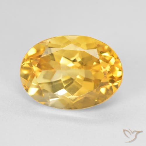 6.40ct 天然 金橙色 黄水晶, 椭圆形, VVS-VS