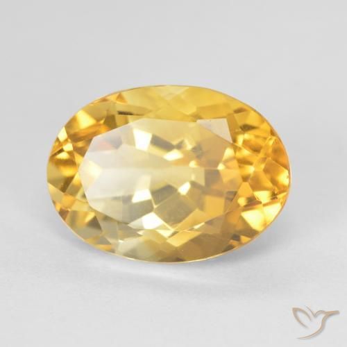 6.40克拉天然黄水晶，椭圆形，VVS-VS