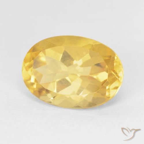 6.22克拉天然黄水晶，椭圆形，VVS-VS