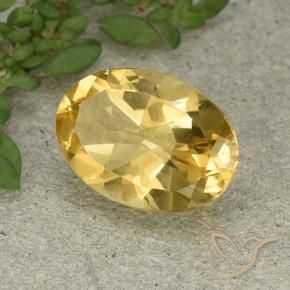 5.32克拉天然黄水晶，椭圆形，VVS-VS