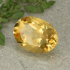5.91克拉天然黄水晶，椭圆形，VVS-VS