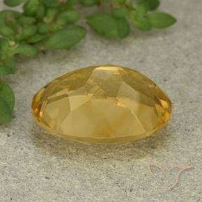 5.73克拉天然黄水晶，椭圆形，VVS