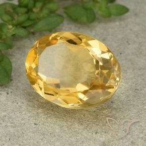 5.94克拉天然黄水晶，椭圆形，VVS