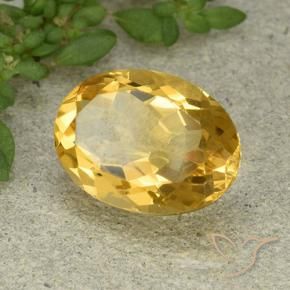 5.15克拉天然黄水晶，椭圆形，VVS