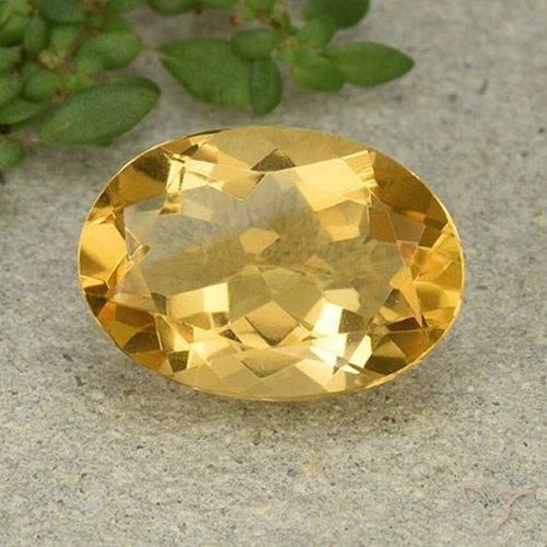 4.83ct 天然 中金 黄水晶, 椭圆形, VVS