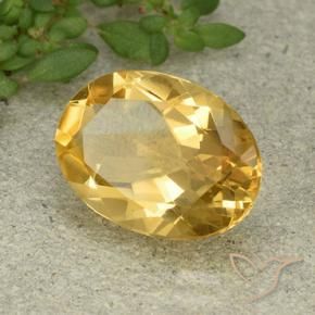 4.83克拉天然黄水晶，椭圆形，VVS