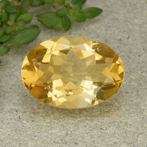 5.13ct 天然 金橙色 黄水晶, 椭圆形, VVS