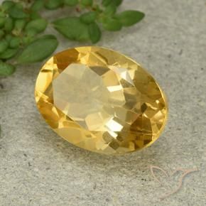 5.13克拉天然黄水晶，椭圆形，VVS