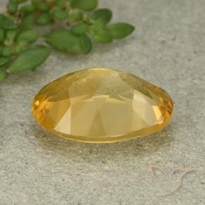 5.13克拉天然黄水晶，椭圆形，VVS