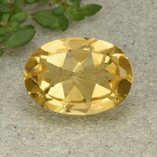 5.19ct 天然 金橙色 黄水晶, 椭圆形, VS