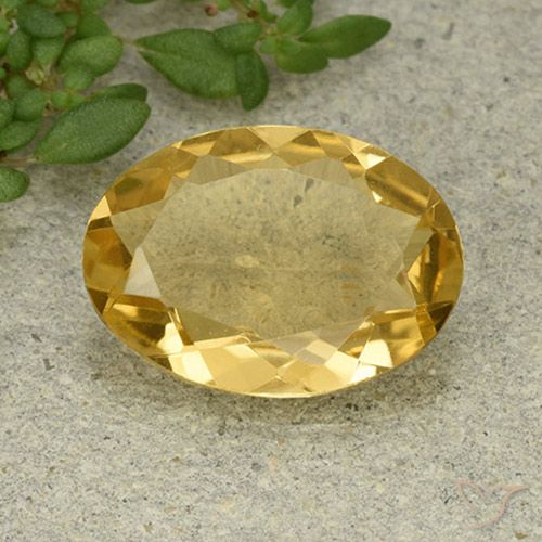 3.99ct 天然 金橙色 黄水晶, 椭圆形, VVS