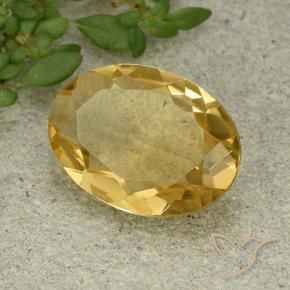 3.99克拉天然黄水晶，椭圆形，VVS