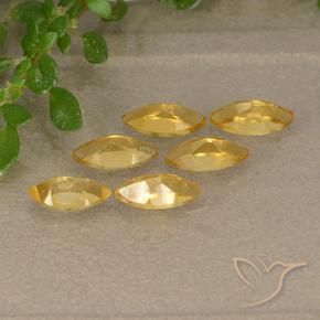 1.33克拉天然黄水晶，榄尖形，VS