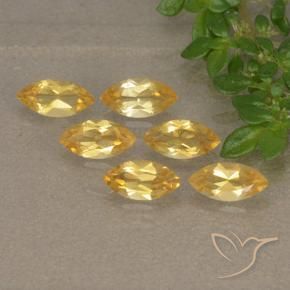 1.33克拉天然黄水晶，榄尖形，VVS-VS